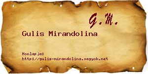 Gulis Mirandolina névjegykártya